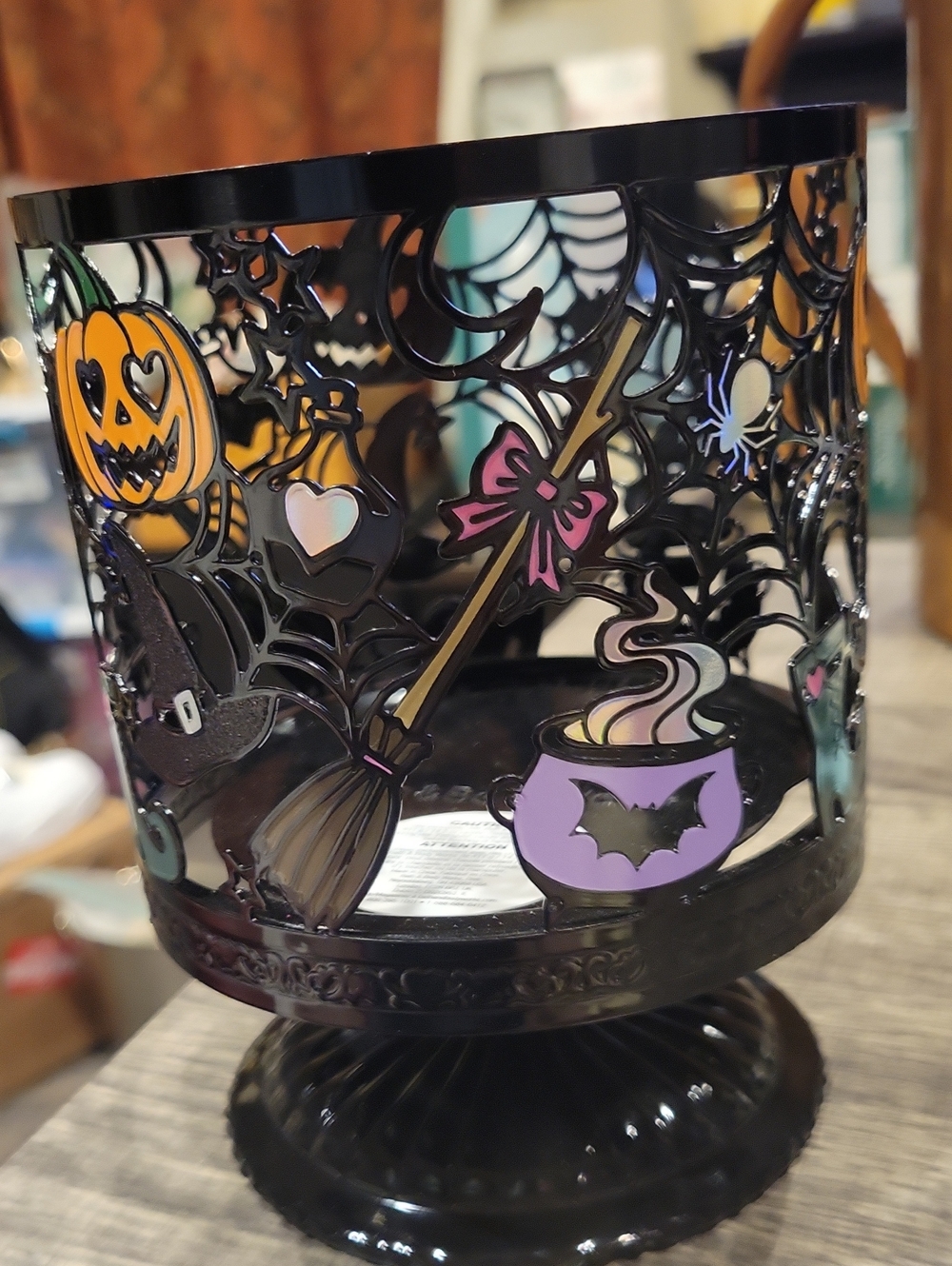 Hocus Pocus Style Jar Candle Holder On Pedestal NWT/Bath& Body Works - Picture 2 of 5
